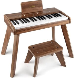 Dreamon Kids Digital Piano Keyboard, Wood Piano Toy