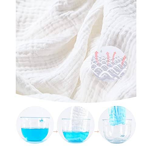 Konssy Muslin Baby Burp Cloths, 6 Pack - Image 4
