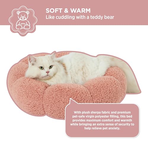 LE SURE Calming Cat Beds - Cute Flower Pet Bed - Image 3
