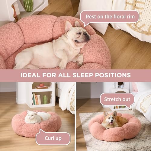 LE SURE Calming Cat Beds - Cute Flower Pet Bed - Image 4