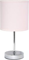 Simple Designs LT2007-BPK Chrome Mini Table Lamp