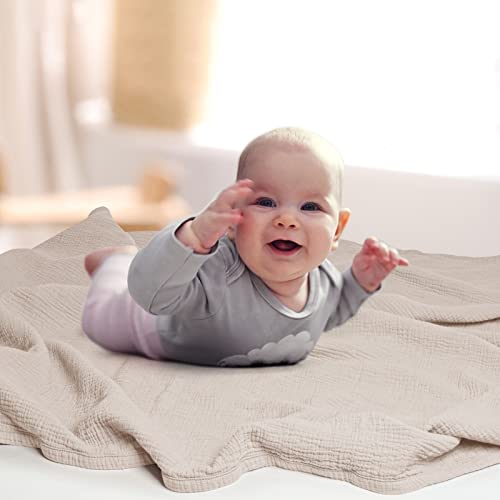 Lulu moon Muslin Quilt Blanket, Crib Blanket, 47x47 - Image 5
