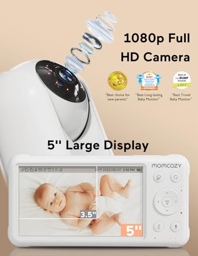 Momcozy Baby Monitor With 2 Cameras 5" 1080P - Image 2