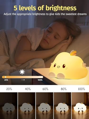 Mubarek Cloud Night Light, 16 Colors, Dimmable, Kawaii - Image 3