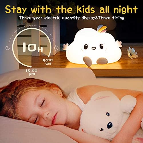 Mubarek Cloud Night Light, 16 Colors, Dimmable, Kawaii - Image 4