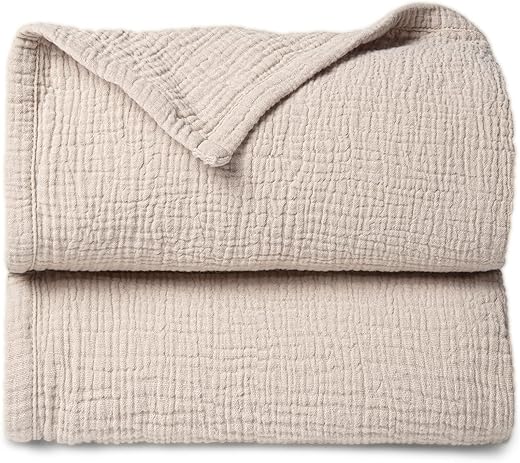 Lulu moon Muslin Quilt Blanket, Crib Blanket, 47x47