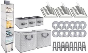 GOLOHO Nursery Organizer & Storage Closet Set, Chevron