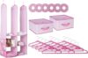 Delta Nursery Storage 24 Piece Set, Pink