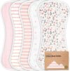 KeaBabies Organic Burp Cloths – 5-Pack Super Absorbent
