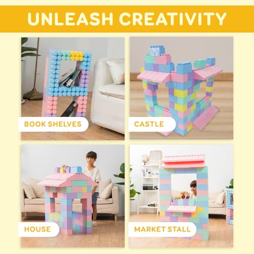 PLATPORTS Giant Plastic Jumbo Building Blocks, 86 Pieces - Image 3