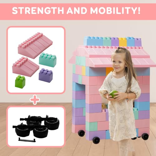PLATPORTS Giant Plastic Jumbo Building Blocks, 86 Pieces - Image 5