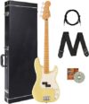 Fender Player II Precision Bass Hialeah Yellow Bundle