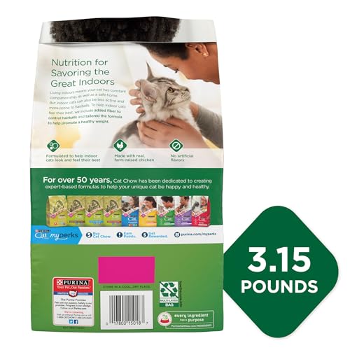 Purina Cat Chow Indoor Dry Cat Food, Hairball + Healthy Weight - (Pack Of 4) 3.15 Lb. Bags - Image 5