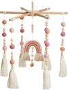 HI BABY MONMENT Rainbow Wooden Crib Mobile For Nursery