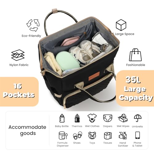ROSEGIN Diaper Bag Backpack With Changing Pad - Image 3
