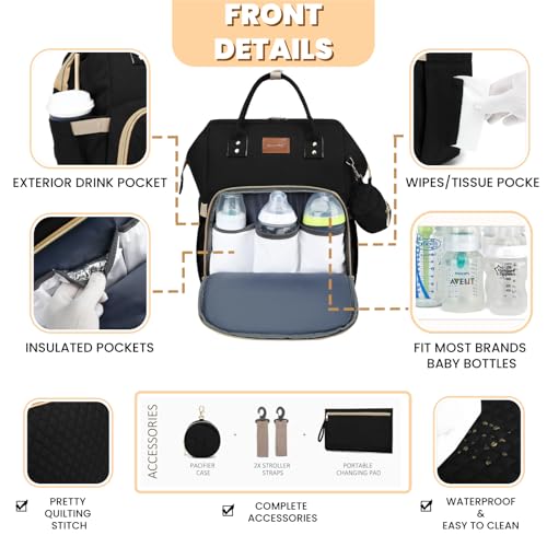 ROSEGIN Diaper Bag Backpack With Changing Pad - Image 4