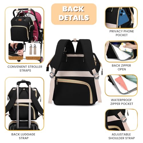 ROSEGIN Diaper Bag Backpack With Changing Pad - Image 5