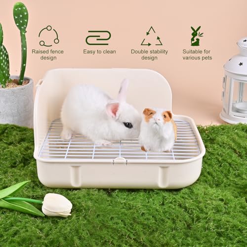 RUBYHOME Rabbit Litter Box Toilet, Plastic Square - Image 2