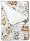 HawSkgFub Safari Jungle Animal Baby Blanket, Gender Neutral