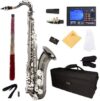 Mendini by Cecilio Tenor Saxophone L+92D B Flat, Black