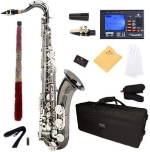 Mendini by Cecilio Tenor Saxophone L+92D B Flat, Black