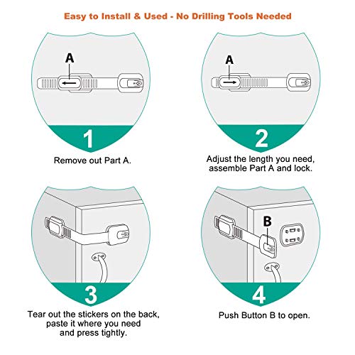 vmaisi 6 Pack Multi-Use Adhesive Straps Locks - Image 4