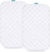 Biloban Waterproof Bassinet Mattress Pad Cover, 2 Pack