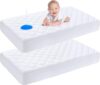 Yoofoss Waterproof Crib Mattress Protector 2 Pack