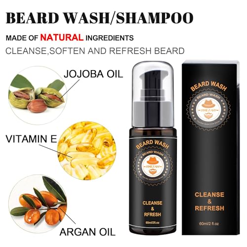 XIKEZAN Upgraded Beard Grooming Kit w/Beard Conditioner - Image 3