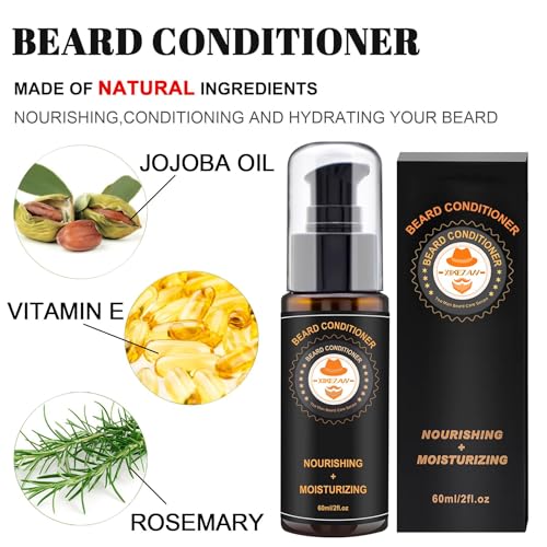 XIKEZAN Upgraded Beard Grooming Kit w/Beard Conditioner - Image 4