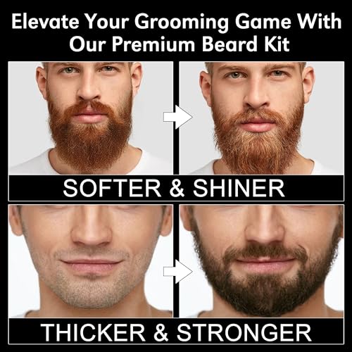 XIKEZAN Upgraded Beard Grooming Kit w/Beard Conditioner - Image 2