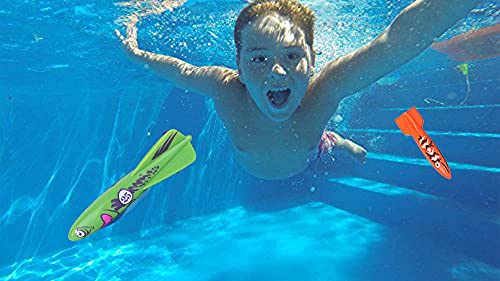 ZHFUYS Diving Pool Toy Underwater Torpedo Shark, 4 Pack - Image 4