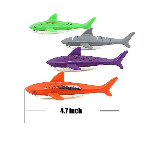 ZHFUYS Diving Pool Toy Underwater Torpedo Shark, 4 Pack - Image 2