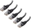 Cable Matters 10Gbps 5-Pack Snagless Cat 6 Ethernet Cable
