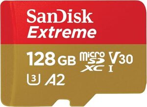 SanDisk 128GB Extreme MicroSDXC UHS-I Memory Card SDSQXAA-128G-GN6MA
