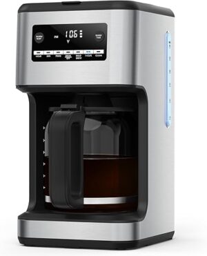 COWSAR 14-Cup Programmable Coffee Maker, Stainless Steel
