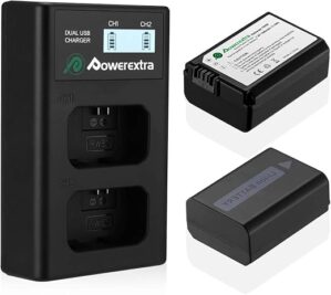 Powerextra 2 Pack NP-FW50 Battery And Charger