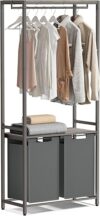 VASAGLE 2-Section Laundry Hamper With Liners
