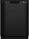 GE 24 In. Black Front Control Dishwasher
