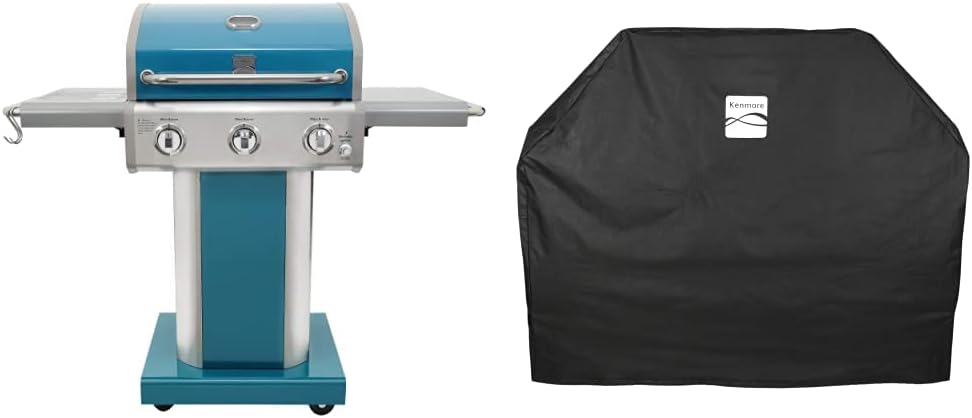 Kenmore 3-Burner Outdoor BBQ Gas Grill Bundle