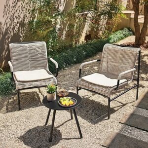 EAST OAK 3-Piece Outdoor Bistro Furniture Set