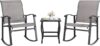 Shintenchi 3 Piece Outdoor Rocking Bistro Set