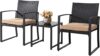 Shintenchi 3 Piece Outdoor Wicker Bistro Set