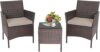 PayLessHere 3-Piece Outdoor Wicker Bistro Set