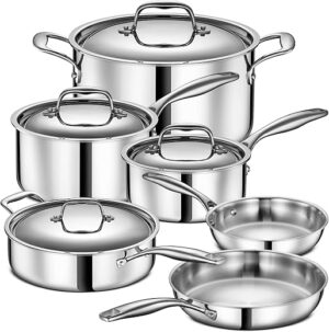 LEGEND COOKWARE 3 Ply Stainless Steel Cookware Set