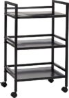 Amazon Basics 3-Tier Metal Rolling Cart, Black