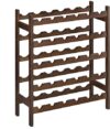 SONGMICS 30-Bottle 5-Tier Bamboo Wine Rack UKWR025D01