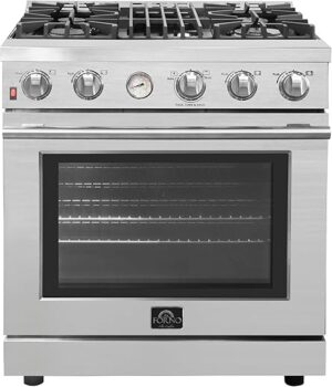 Forno 30″ Freestanding Gas Range, 4 Burners