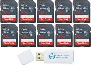 SanDisk 32GB Ultra SD Memory Card Bundle SDSDUNR-032G-GN3IN