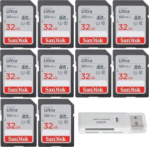 SanDisk 32GB Ultra SDHC UHS-I Class 10 Memory Card SDSDUN4-032G Bundle